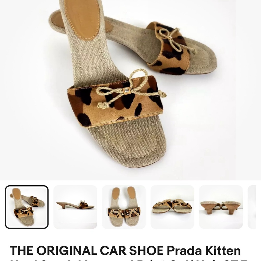 Lightly worn in mint condition Prada kitten shoes